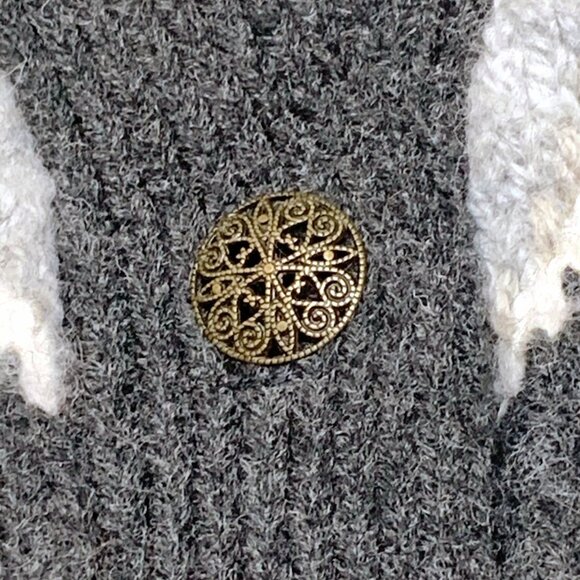 J Jill Fair Isle Embellished Wool Acrylic Blend ‎ Cardigan - Picture 8 of 10